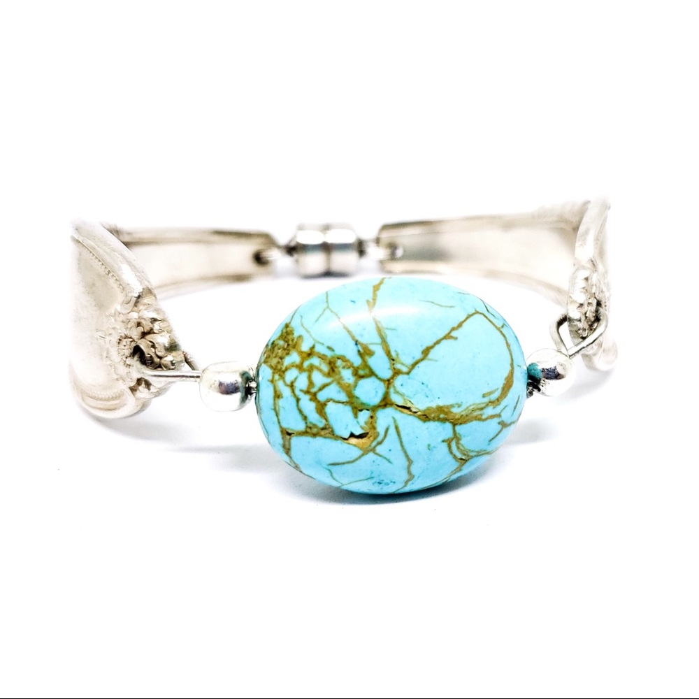 Ornate Turquoise Connector Bracelet